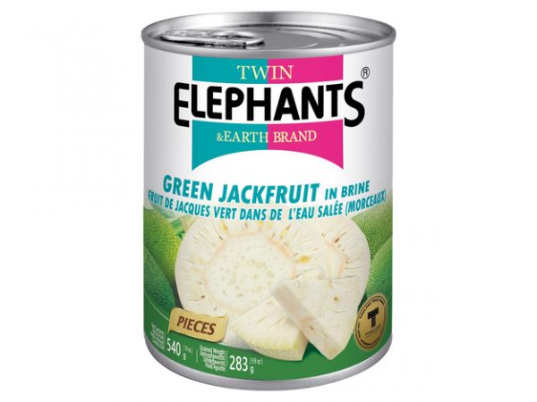 Green Jackfruit in Pieces Twin Elephants
