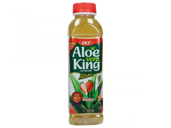Aloe Vera Drink with Strawberries